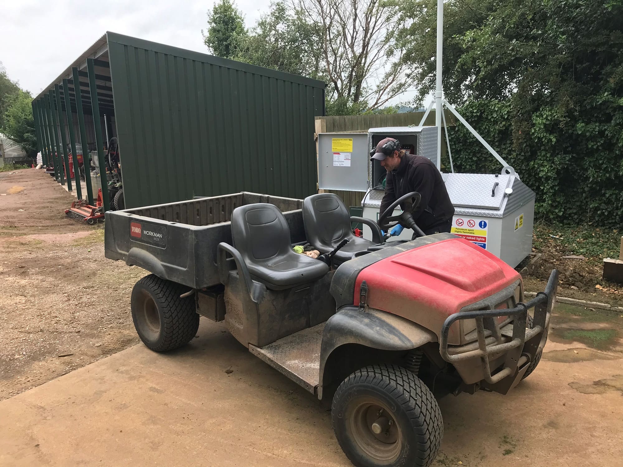 Tuffa petrol tank in use at Northamptonshire golf club