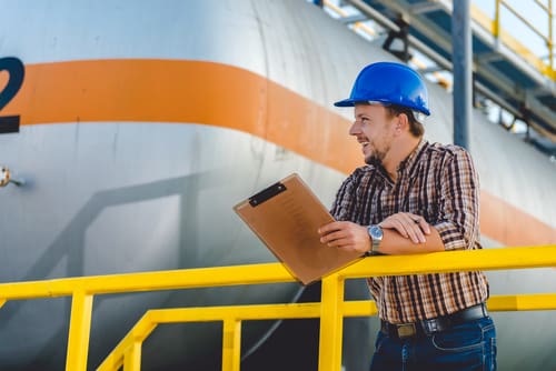 inspecting-storage-tank