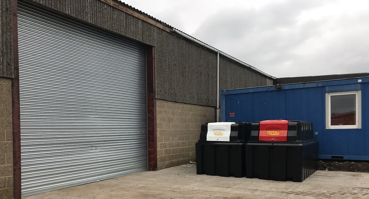 Tuffa 2x 2500 litre plastic bunded diesel tanks