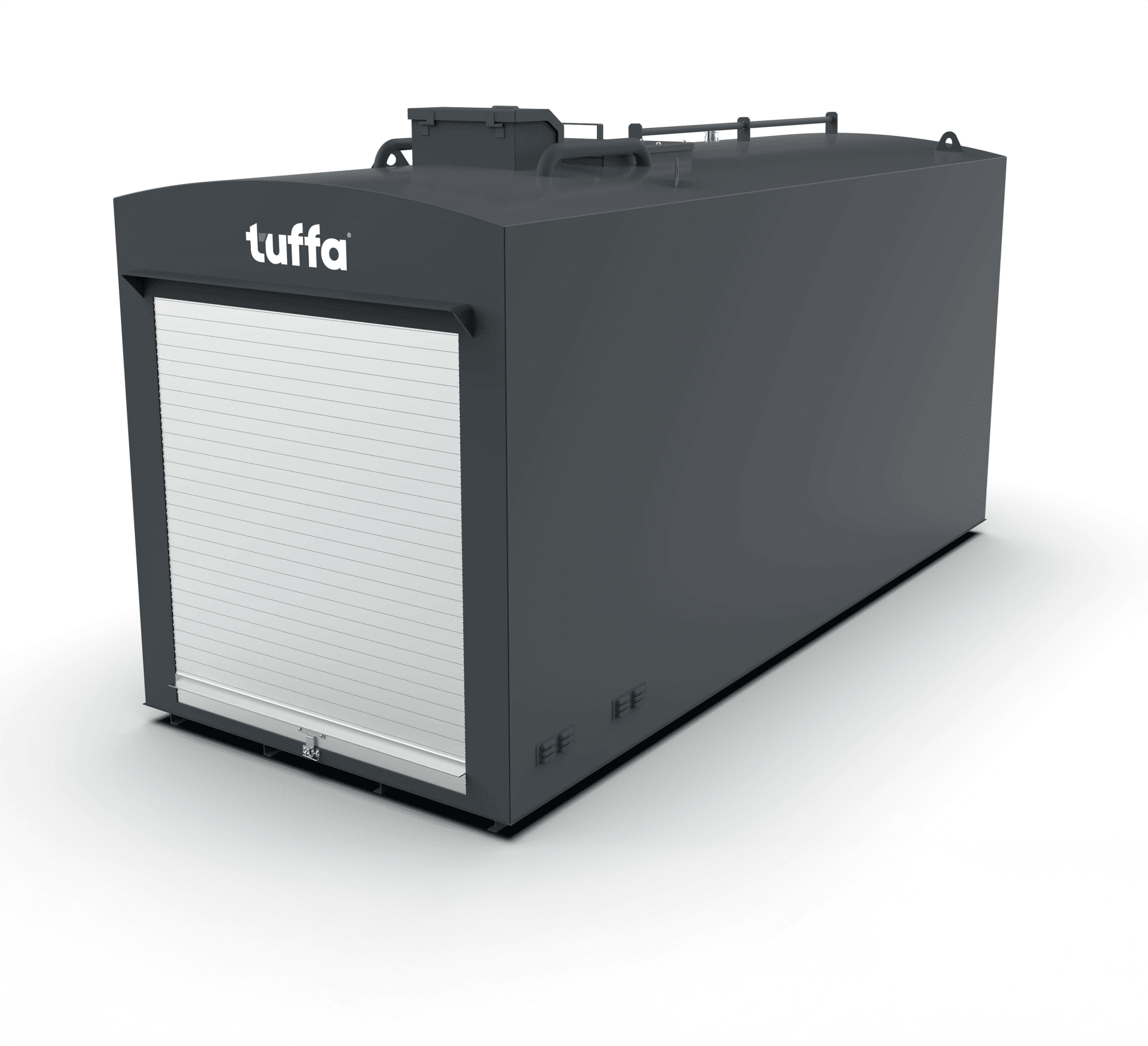 Tuffa 10000 Litre Streel Bunded Tank (render, at an angle, front view)