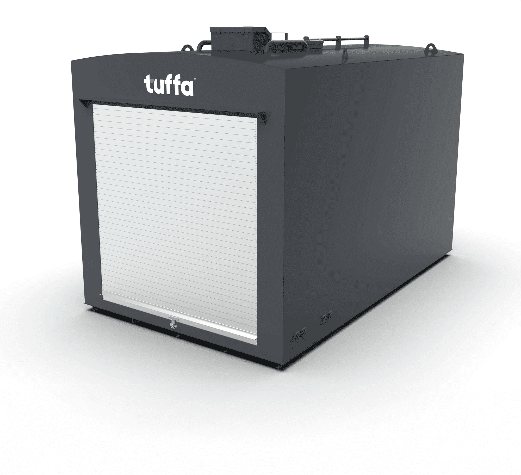 Tuffa 15000 Litre Streel Bunded Tank (render, at an angle, front view)