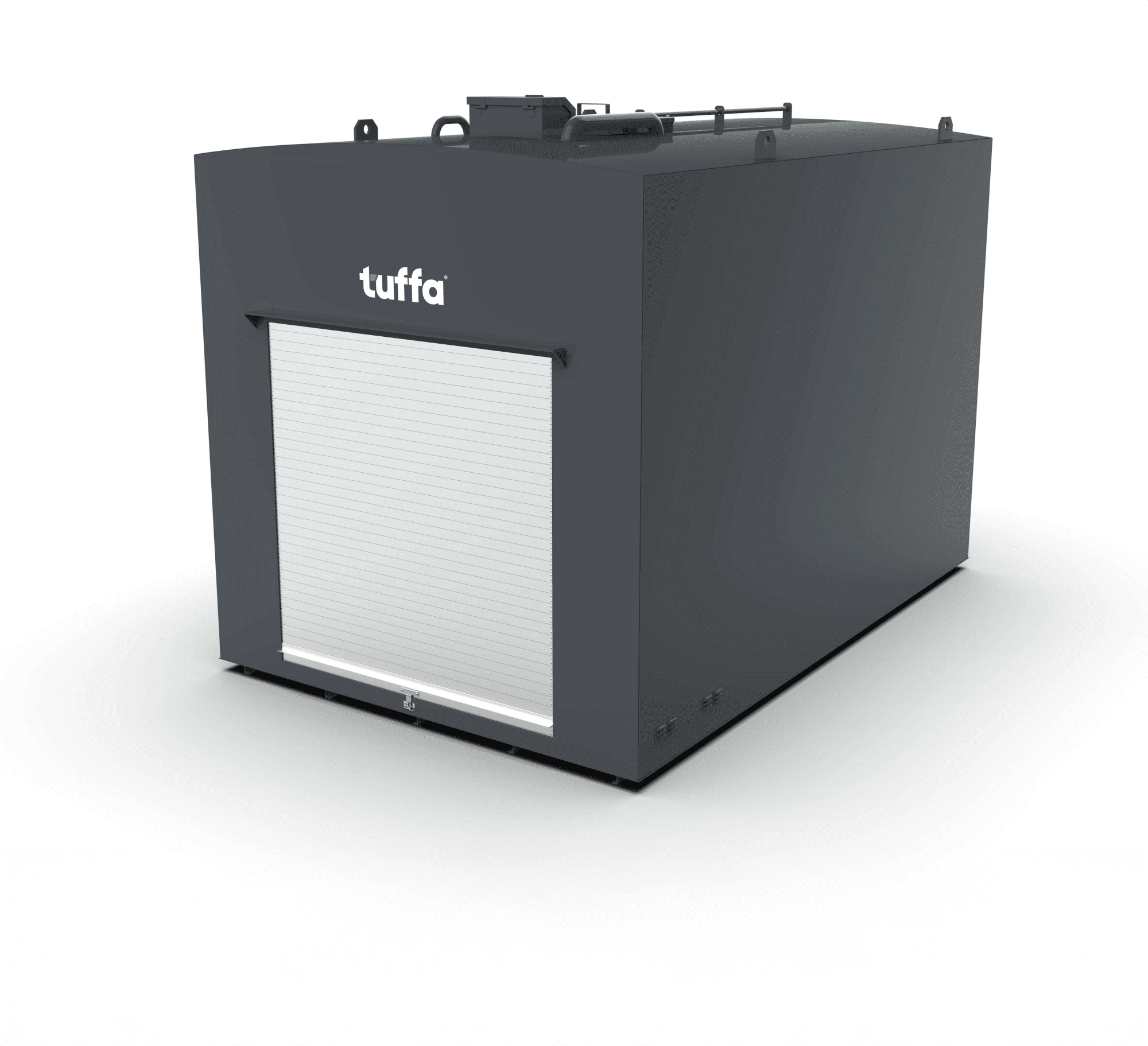 Tuffa 25000 Litre Streel Bunded Tank (render, at an angle, front view)