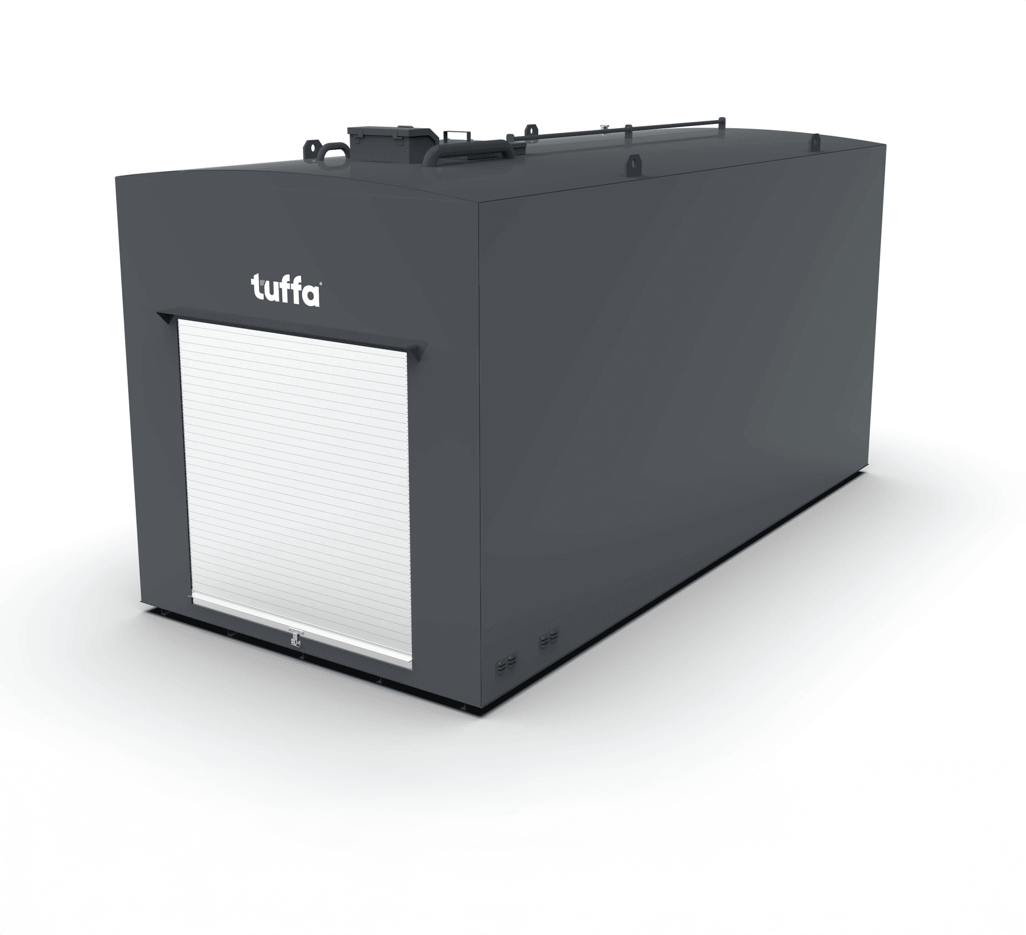 Tuffa 40000 Litre Streel Bunded Tank (render, at an angle, front view)