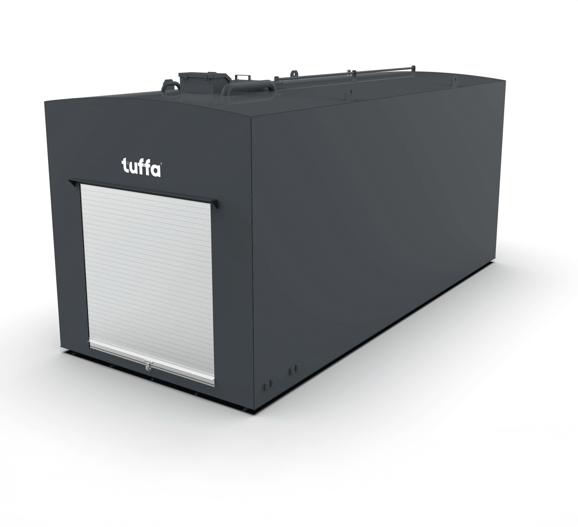 Tuffa 45000 Litre Streel Bunded Tank (render, at an angle, front view)